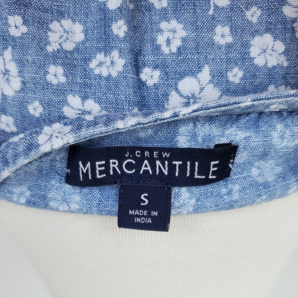 J. Crew Mercantile Floral Chambray Wrap Dress - Picture 14 of 15